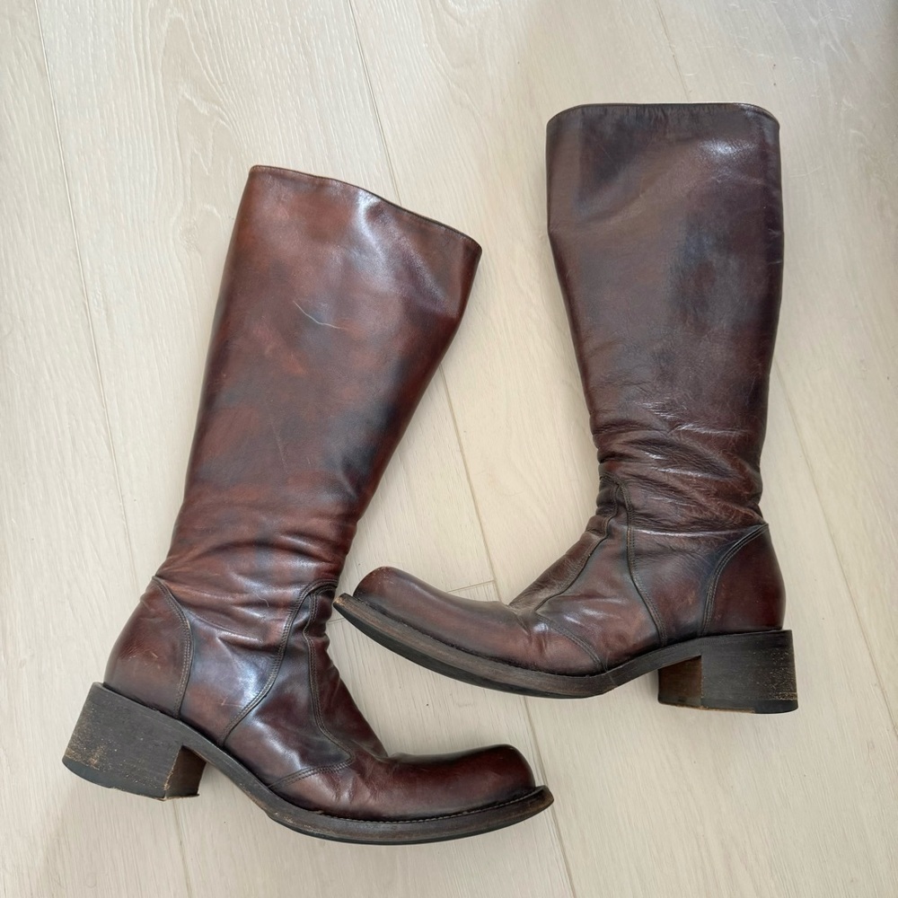Gianni Barbato Womens Leather Knee Heeled Boots